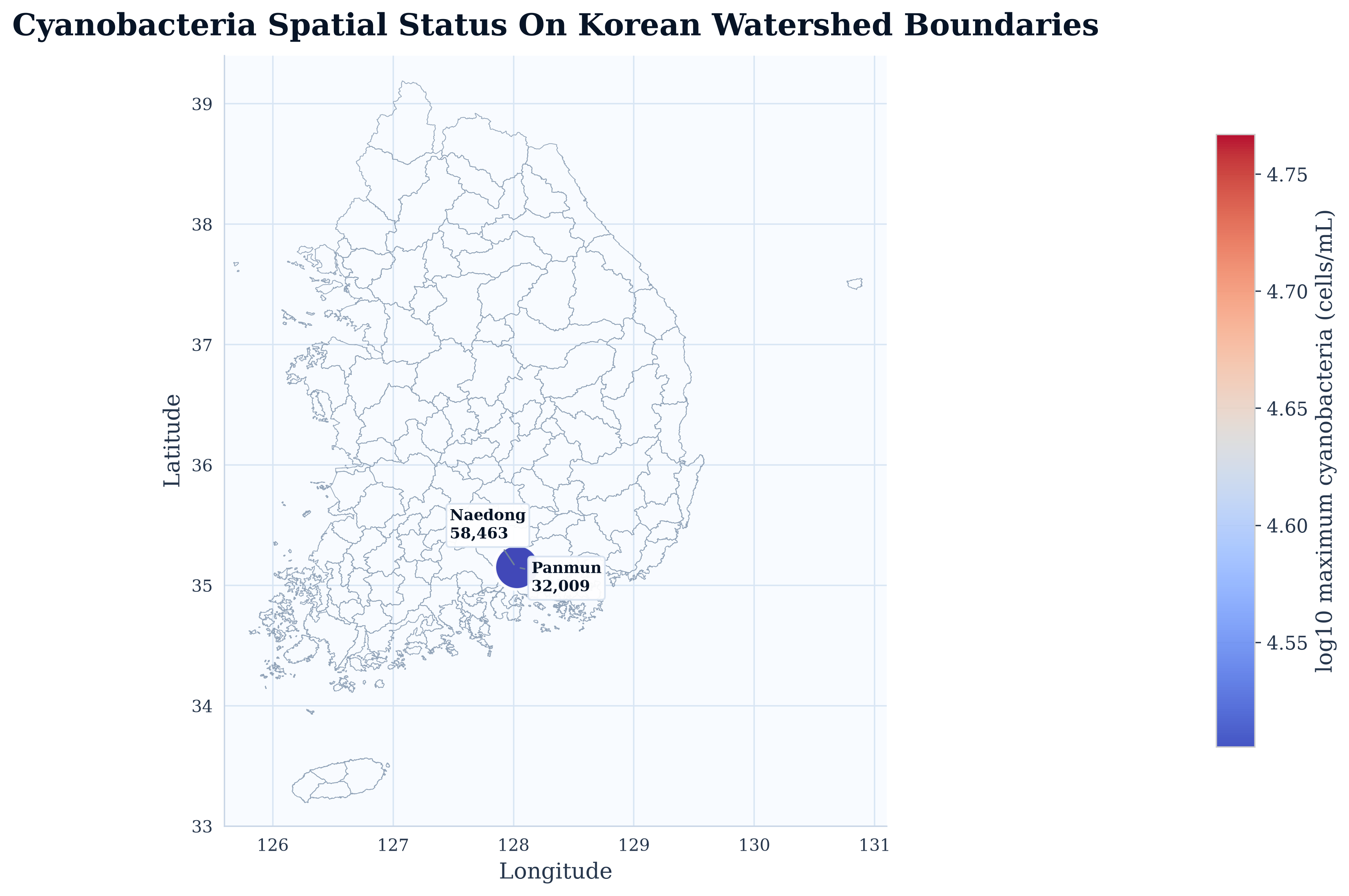 Cyanobacteria Watershed Spatial Map
