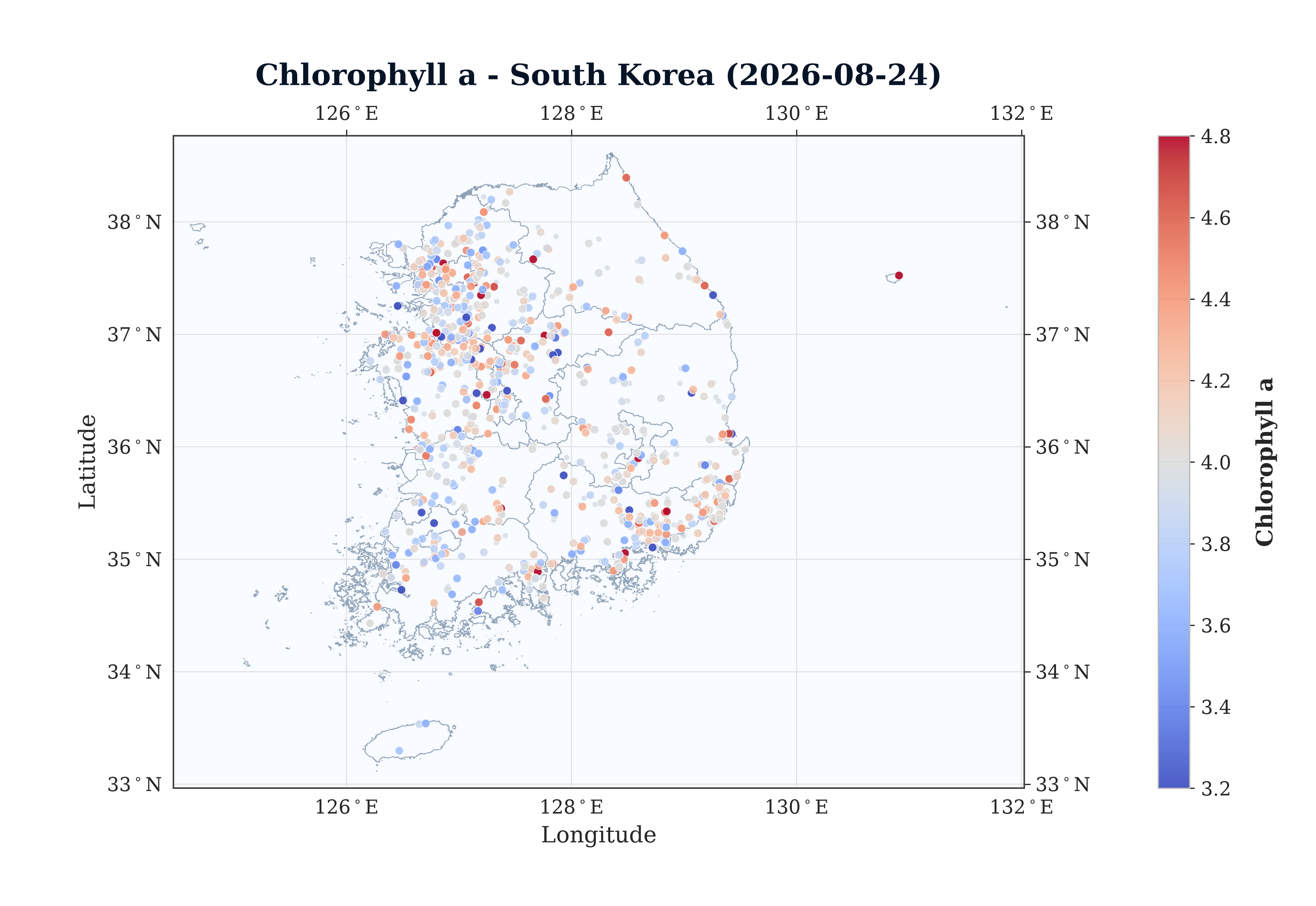 Chlorophyll a Spatial Map