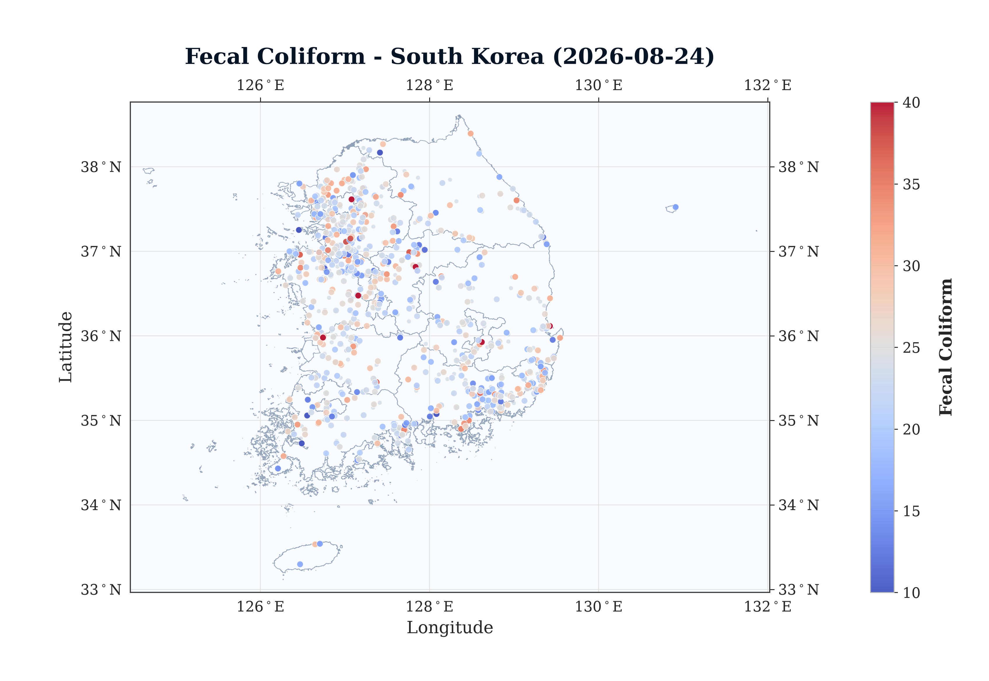 Fecal Coliform Spatial Map
